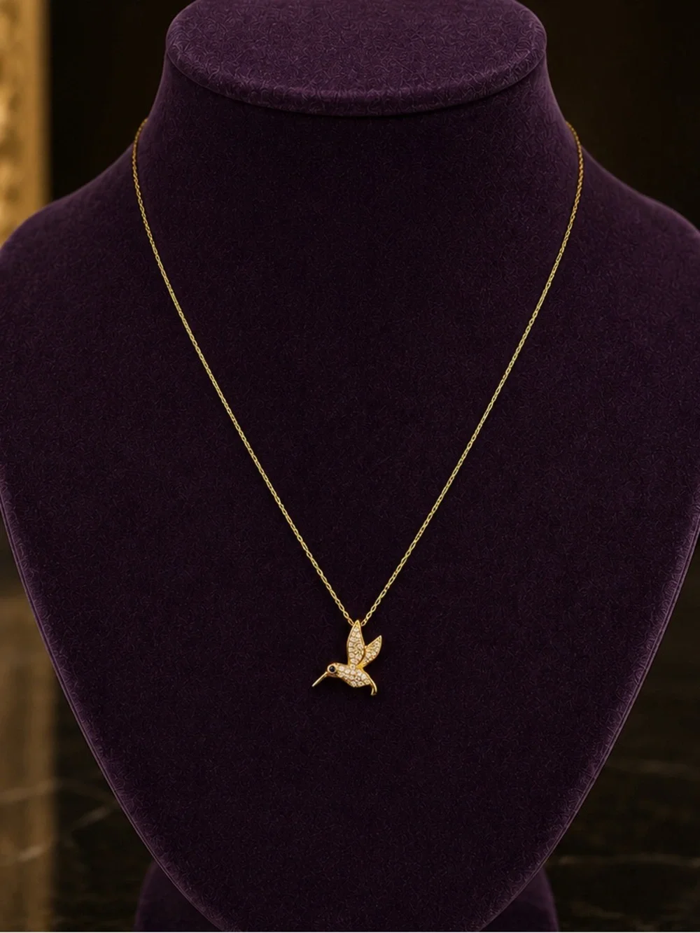 14k Hummingbird Pendant - Picture 7 of 9